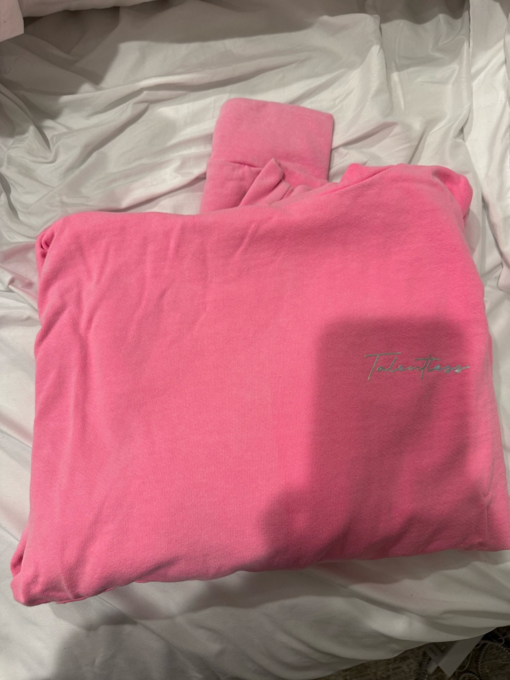 TALENTLESS Pink Logo Crewneck Sweatshirt